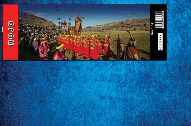 Inti Raymi 2026 ticket. Red section